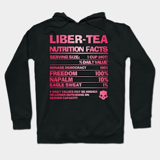 Gradient Pink colors Liber-tea Nutrition facts Hoodie